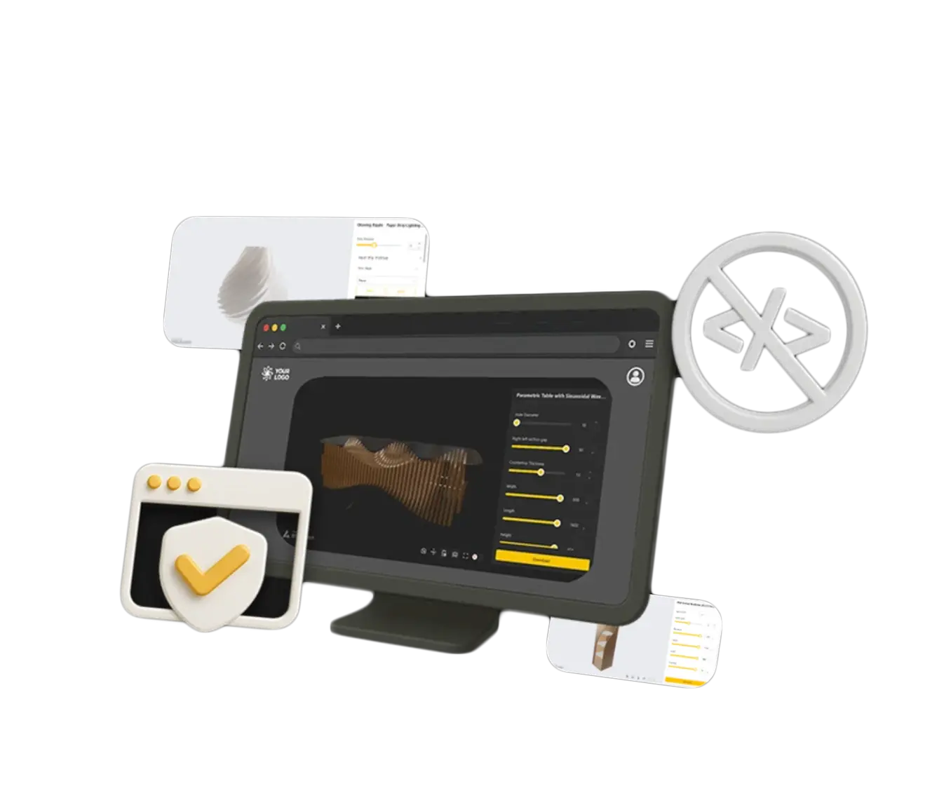 Integrate it into your website by configurator.tech